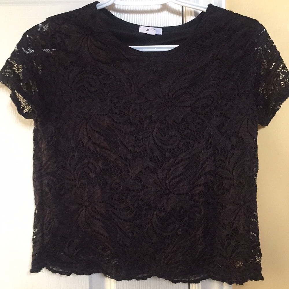 Black lace shirt